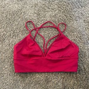 Lululemon Pushing Limits red sports bra